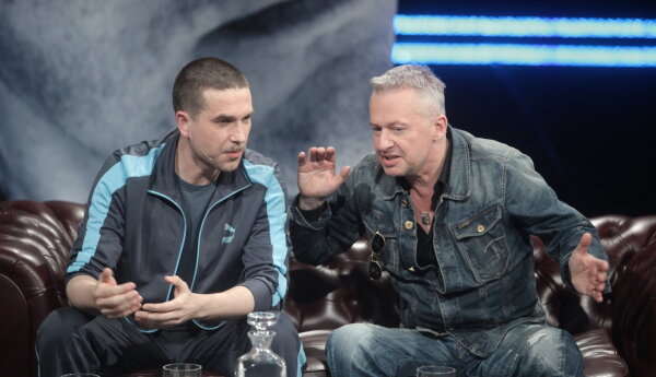 Bogusław Linda i Marcin Dorociński